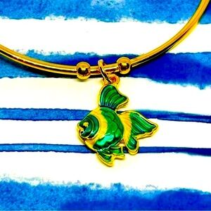 Handmade Ocean Life Bangle Charm Bracelet!